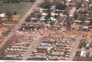 Aerial view of the destruction. Credit: Wichita Eagle