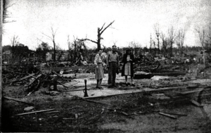 A home swept to its foundation in Antlers. Credit: okgenweb