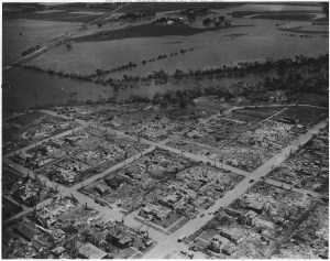 The devastation in Blackwell following the tornado. Credit: National Archives