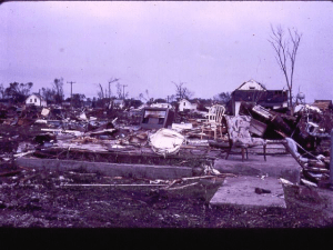 One of the many obliterated homes in Charles City. Credit: Jeff Sisson
