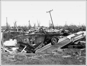 Damage in the Sunnyside subdivision. Credit: Elkhart Truth