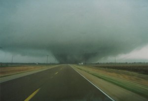 Taken as the tornado crossed Kansas 15 southeast of Goessel. Credit: Doug Nelson
