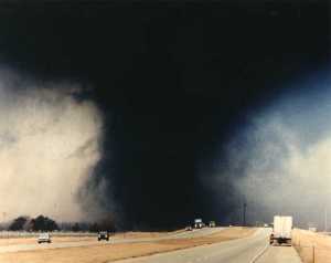 A view of the tornado taken from Interstate 135. Credit: Wichita Eagle