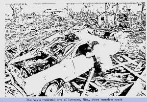 Devastation in the residential section of Inverness. Credit: The Windsor Star