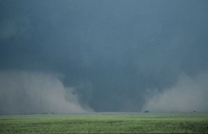 Taken by a storm chaser while the tornado was southeast of Billings, probably from I-35. Credit: Gene Moore