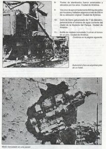 This photo of an engine block embedded in a concrete wall was published in a local newspaper.