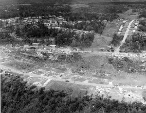 A row of homes along Smithfield Lane simply vanished. Credit: NOAA