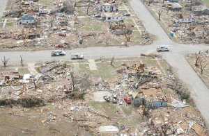 An example of the extreme damage in Greensburg. Credit: Wichita Eagle