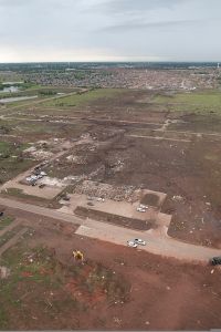 Aerial view of some of the extreme damage in Moore. Credit: Oklahoma National Guard