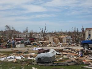 One of the many homes that was swept away. Credit: NOAA