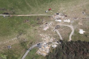 Swept away homes in Phil Campbell. Credit: HBTV
