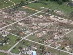 Aerial view of the destruction. Credit: ABC News 5 Cleveland