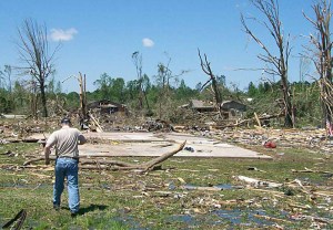 Many homes well built homes were completely swept away in Smithville. Credit: NOAA
