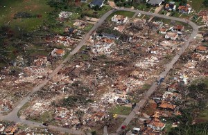 Aerial view of the devastation in Tuscaloosa. Credit: Daily Mail (UK)