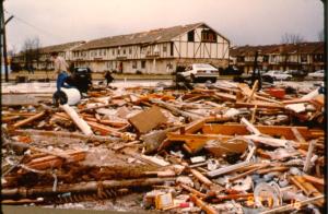Flattened apartments at the Waterford Square complex.