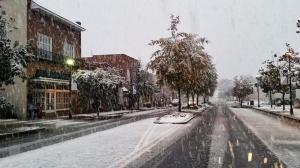 Snow in Lexington, South Carolina on November 1. This was a continuation of the southern snow event that began on Halloween night. Source: social media