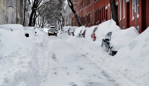 Buried cars in Boston's Charlestown neighborhood after the late January blizzard. Source: Chicago Sun-Times
